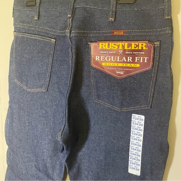Vintage 90s DEADSTOCK Rustler By Wrangler Western Jeans - Picture 4 of 7
